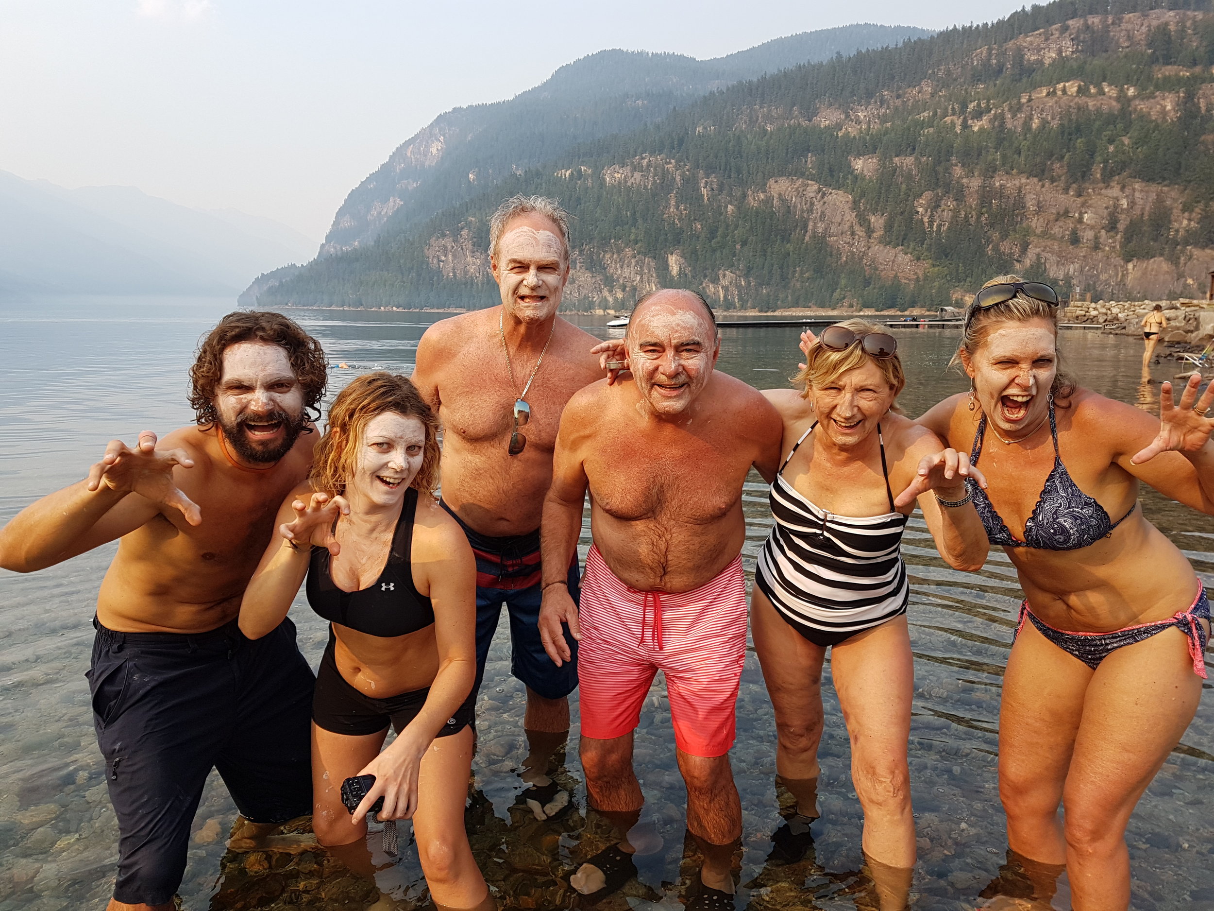 A refreshing swim during one of the Multiday Bike Tours in Bc