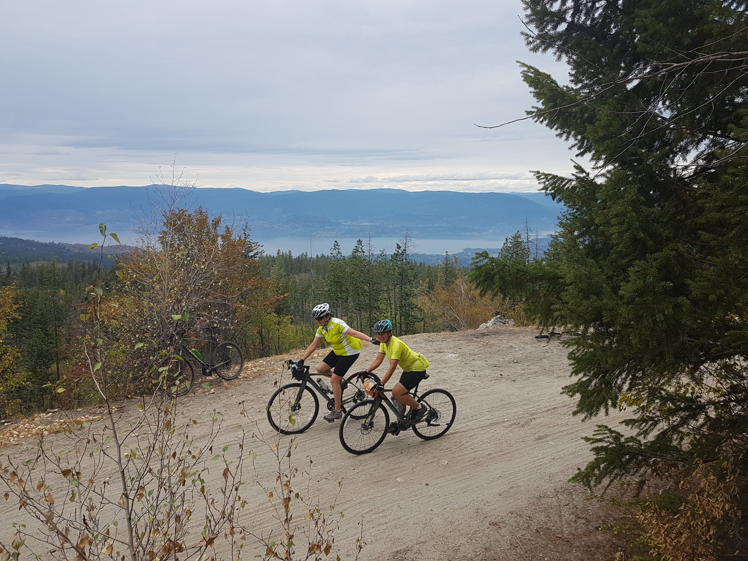 Multiday bike tour at Myra Canyon cycling the KVR trail