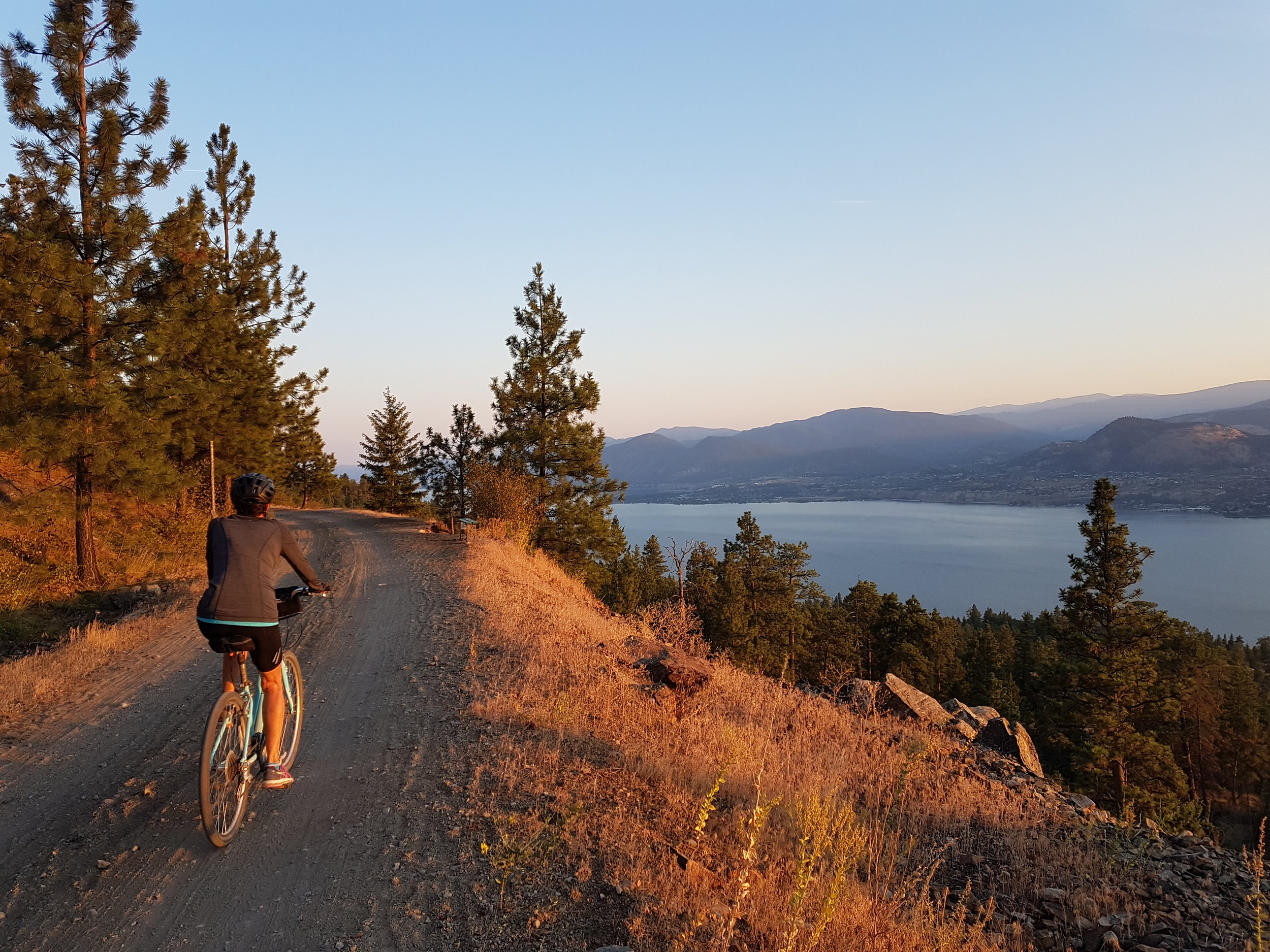 Rolling down the hills next to the Okanagan Lake