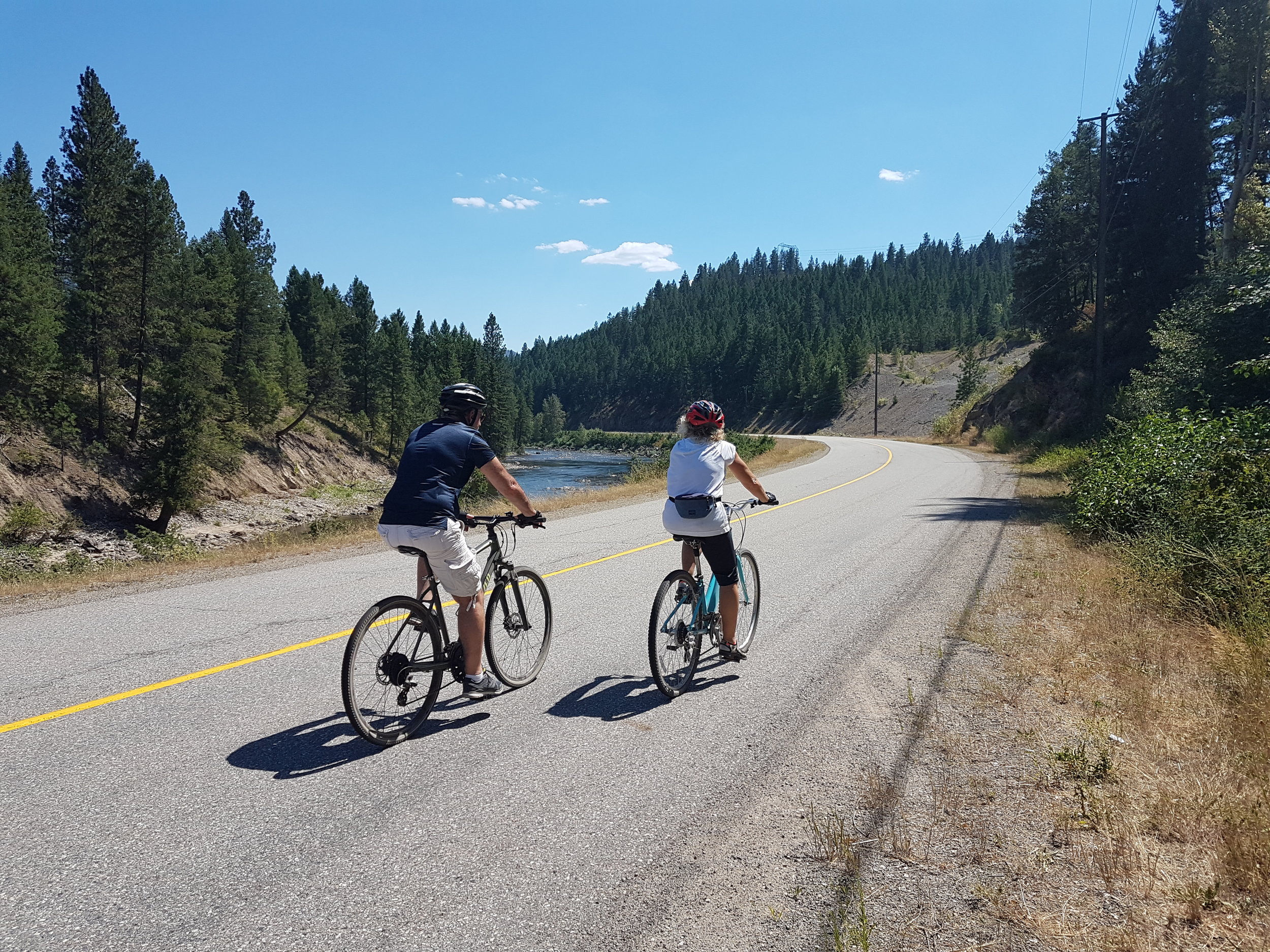 Cycling on the road during one of our Multiday Bike holidays