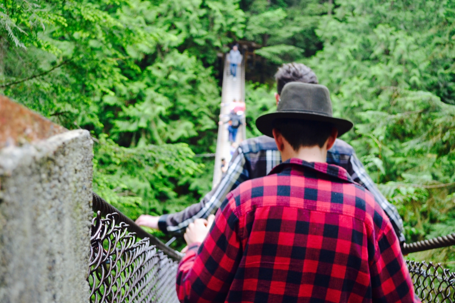 Lynn Canyon Suspension Bridge in Vancouver during our one day bike and hike tour