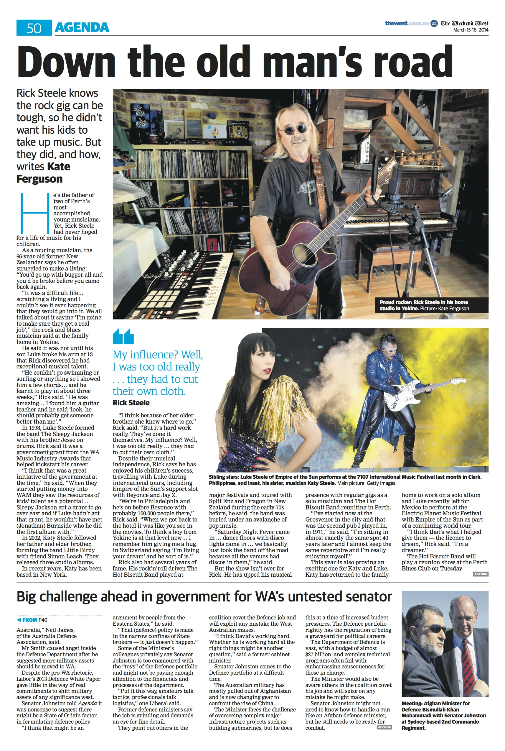 RICK STEELE FEATURE | THE WEST AUSTRALIAN