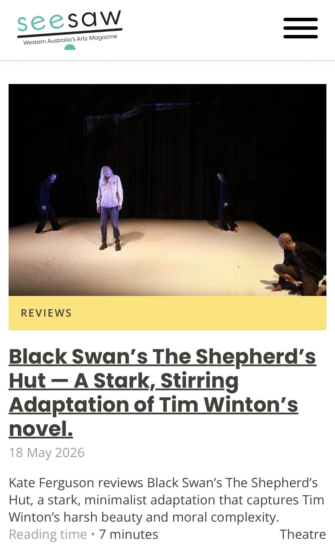 Black Swan’s The Shepherd’s Hut review