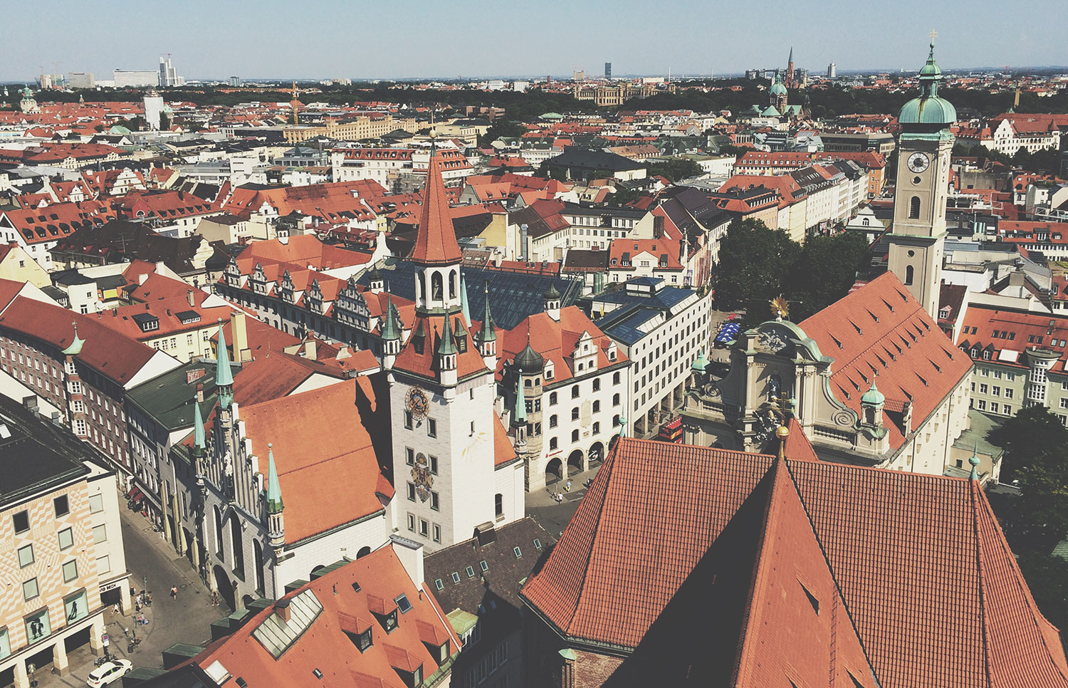 View of Munich from atop of St. Peter's Church