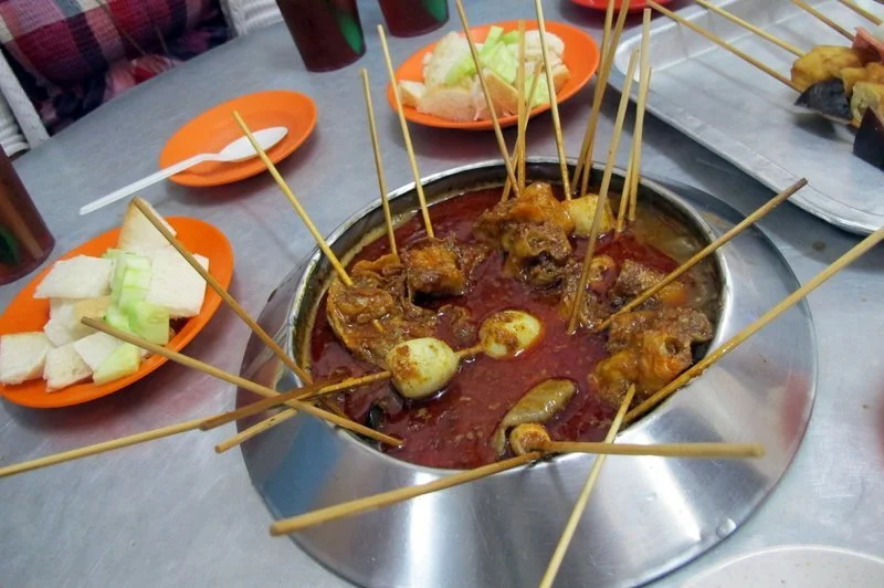 Satay Celup in Malacca, Malaysia