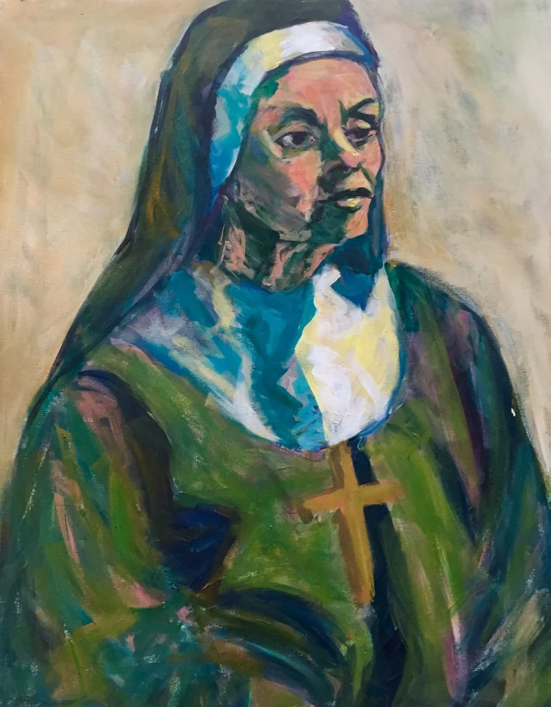 Nun in Green