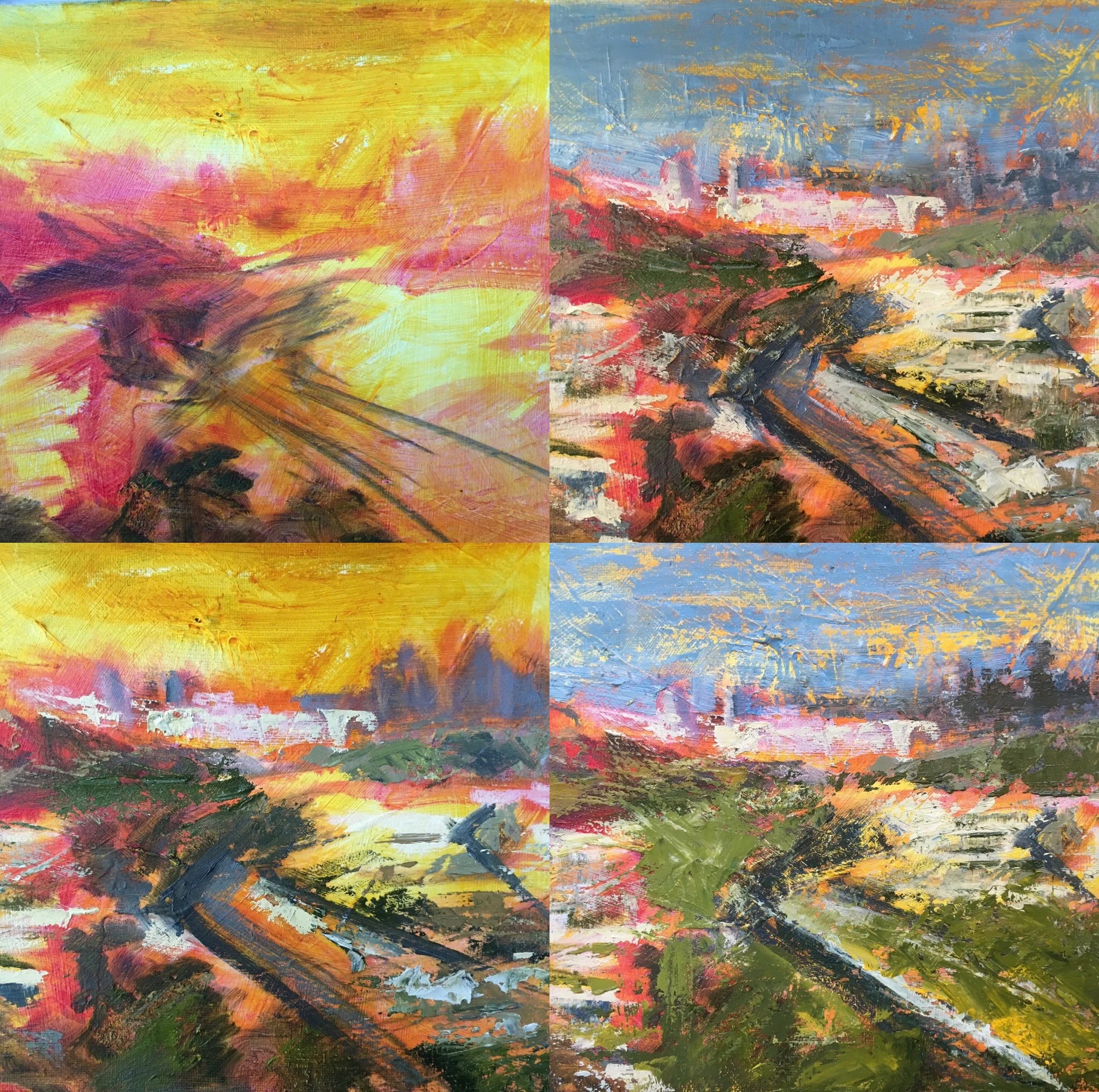Painting in Stages Downtown L.A.