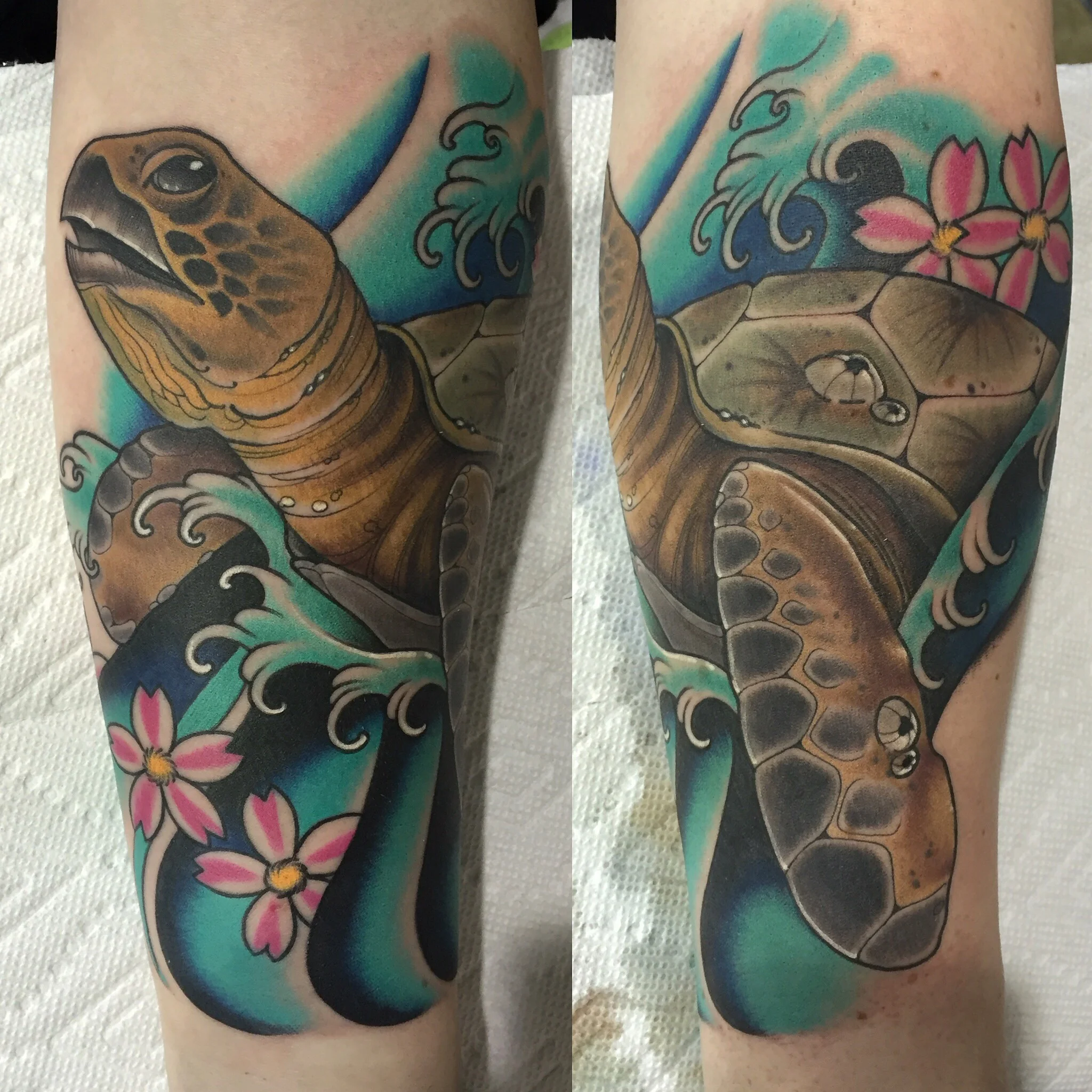 Sea turtle tattoo
