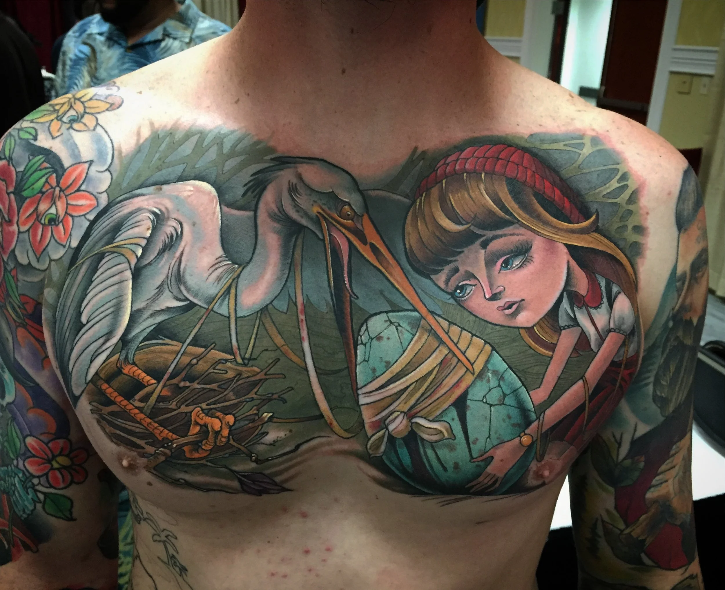Bowers storybook stork and girl