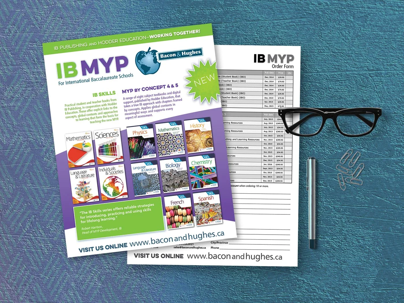 IB/MYP Flyer for Bacon & Hughes