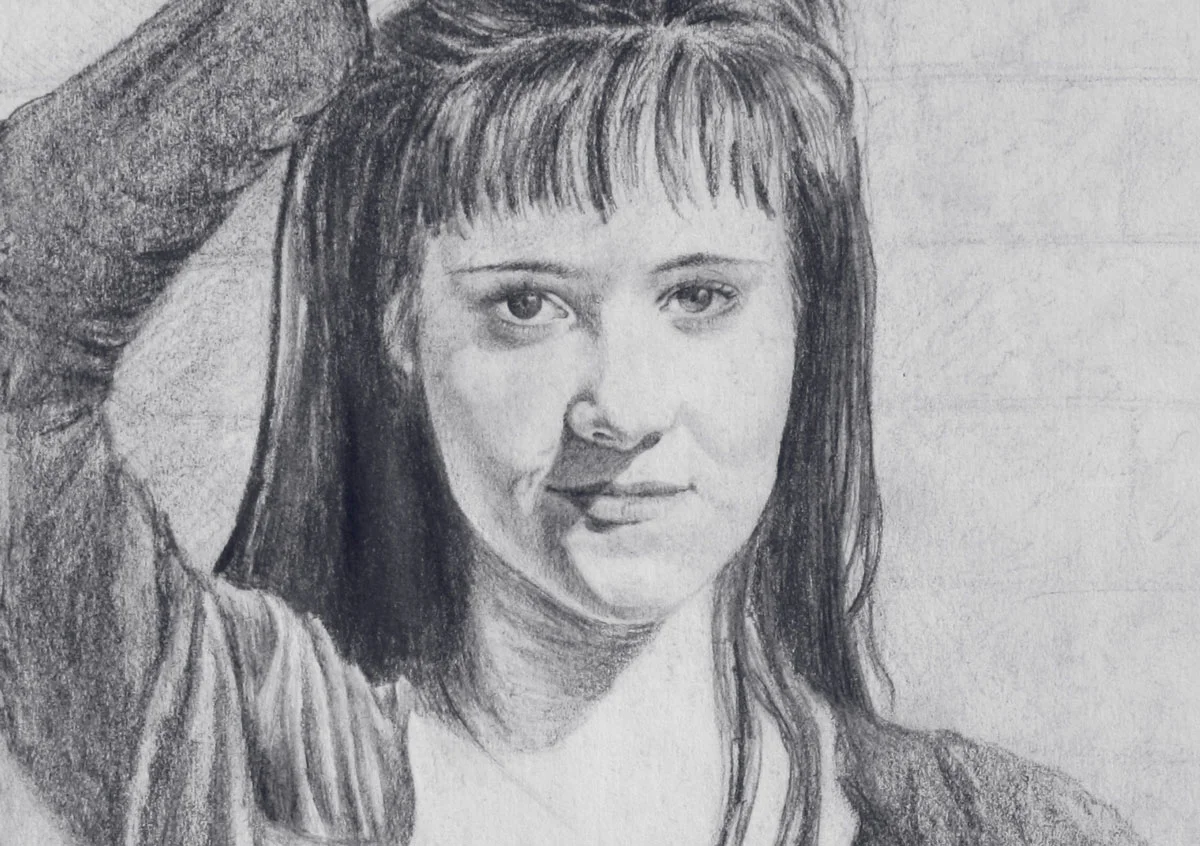 My first and only self portrait, sketched during high school in 1994.