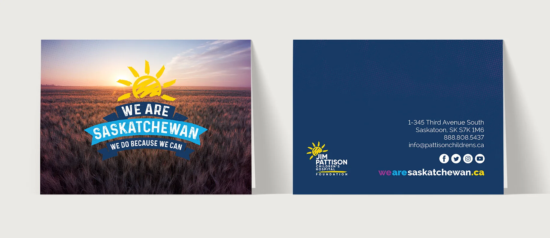 Thank You Card for Jim Pattison Children’s Hospital Foundation Capital Campaign 2018 into 2019