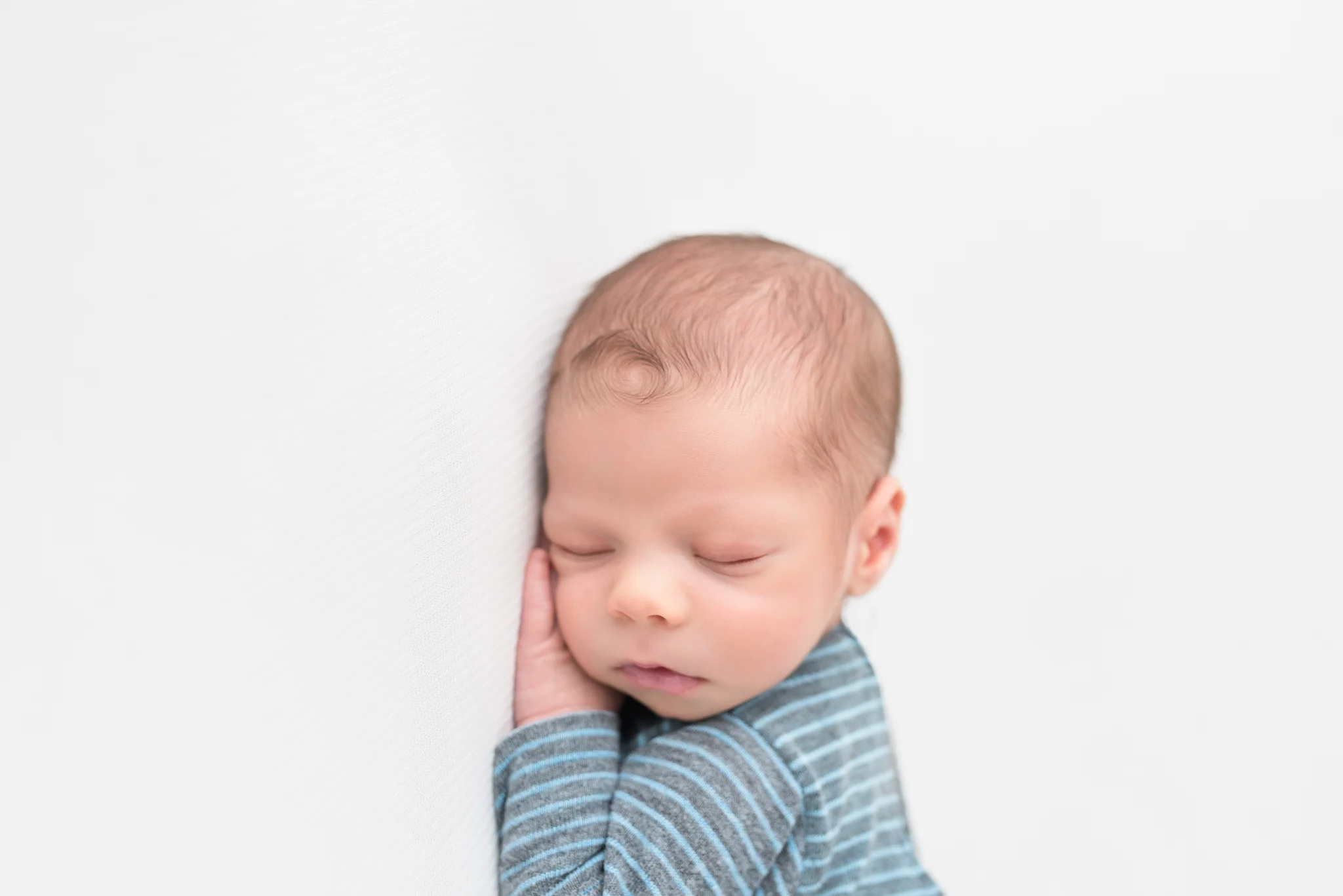 newborn baby boy studio photography session in the Kentlands
