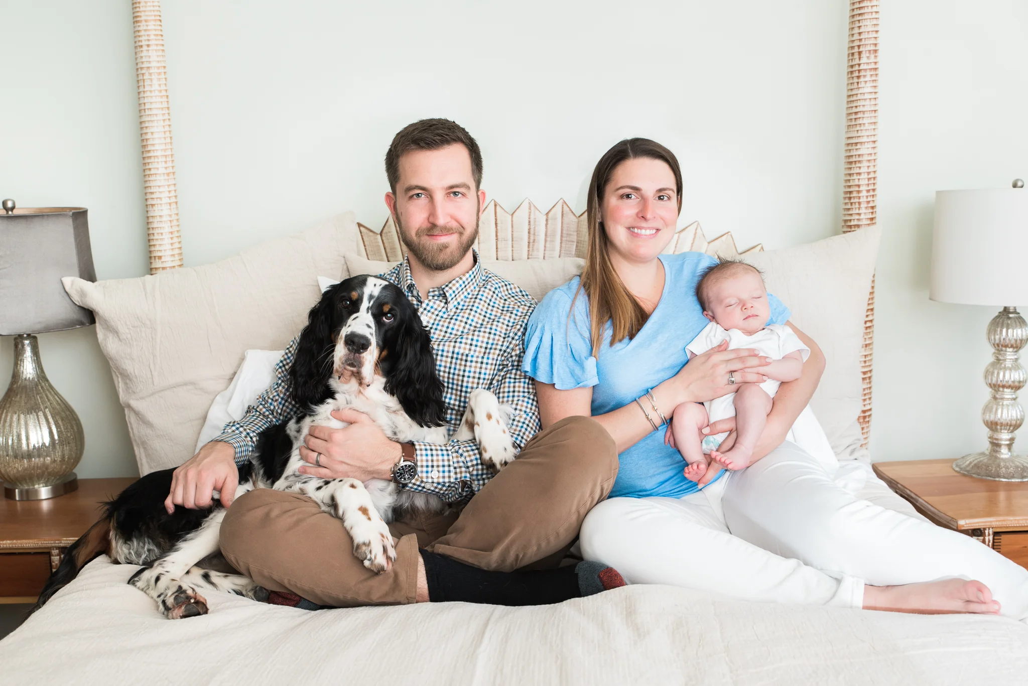 "older" newborn in-home lifestyle photo session
