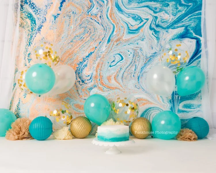 1st birthday cake smash session for girls