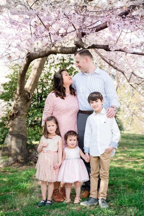 Cherry Blossoms Family Photography at the Tidal Basin in Washington, DC