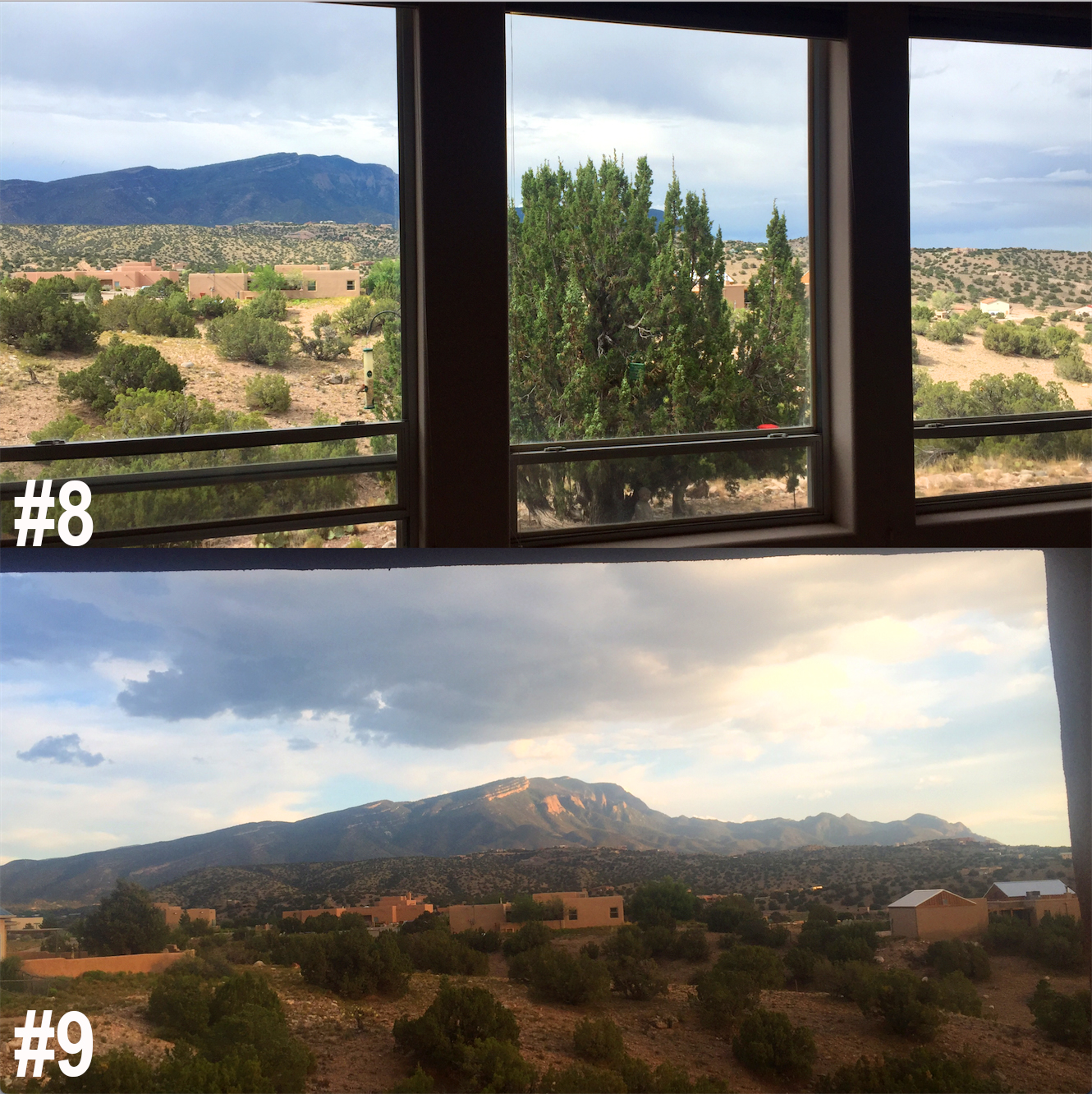 #8. I stayed with a brilliant scientist yogini and her psychologist husband in Albuquerque, New Mexico. #9. These were the views from their windows. Their house was on a desert mountain. It felt like another world looking out while discussing psychology over New Mexican food.