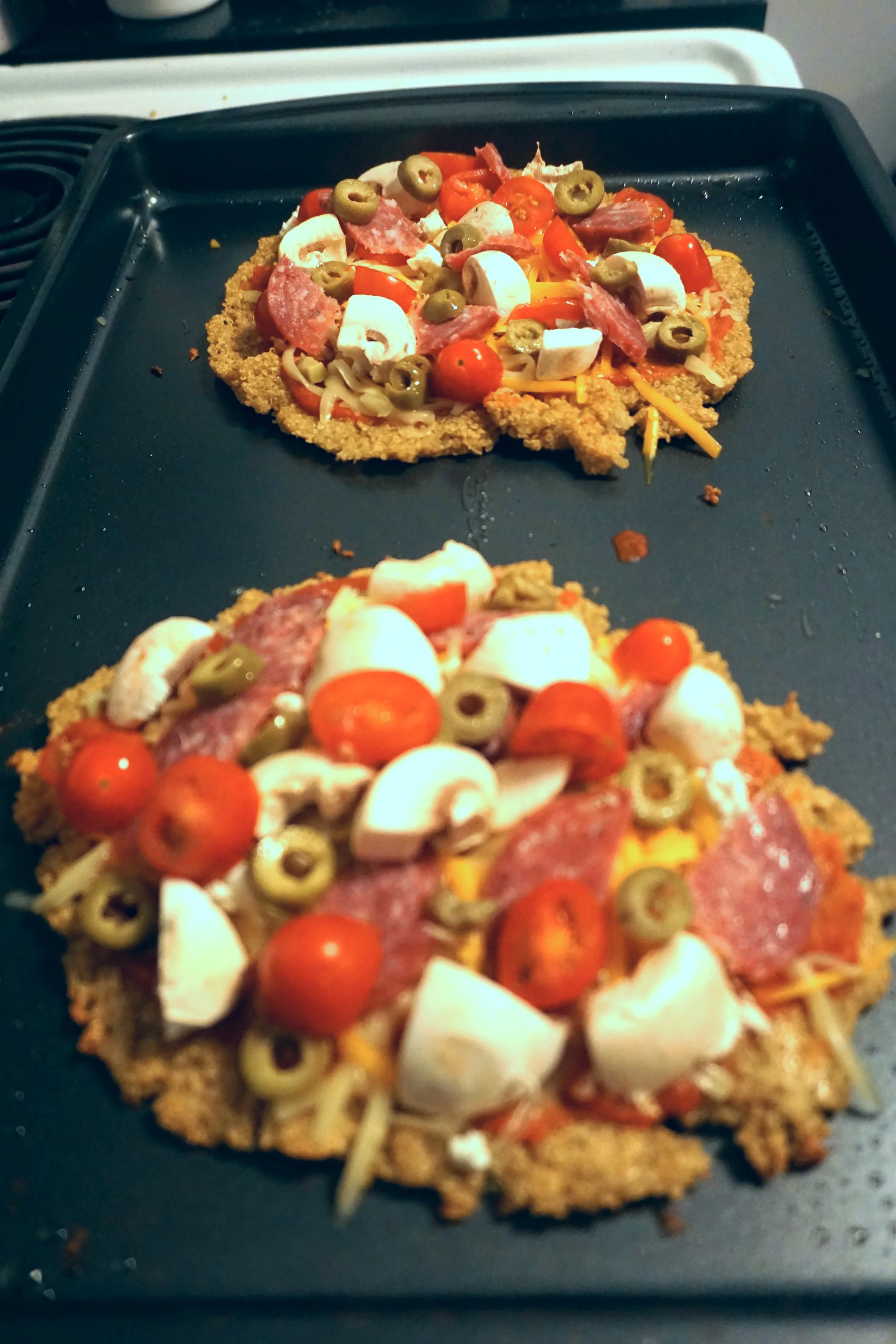 Pile high and then throw back in the oven for another 10minutes or until the cheese melts