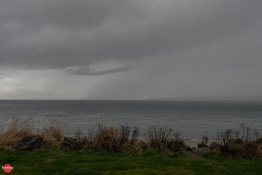 Rain Squall Over Admiralty Inlet