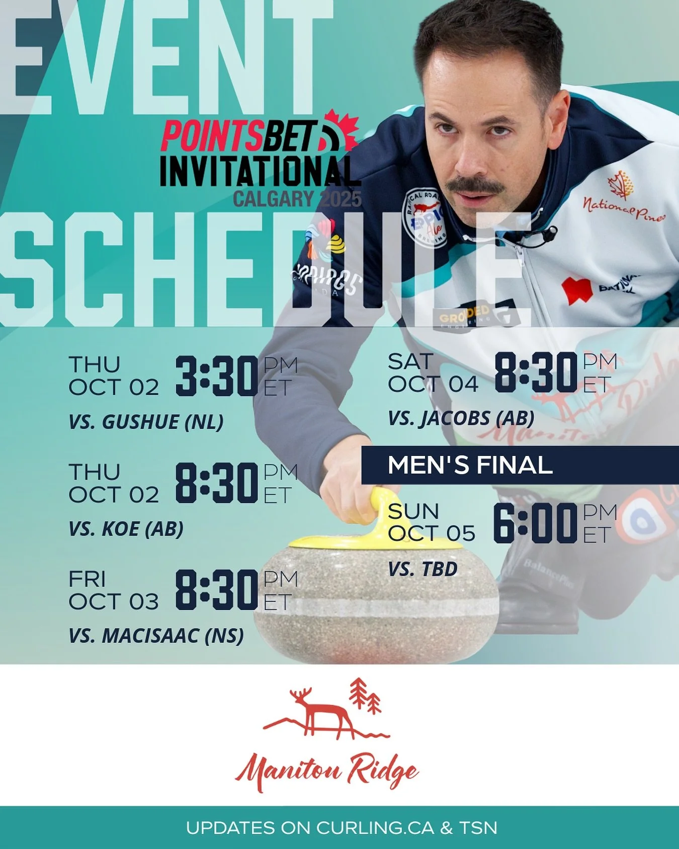We&rsquo;re back in action this week in the PointsBet Invitational! Check out our schedule and stay tuned for updates! 🥌

#TeamEpping #Curling #Determination