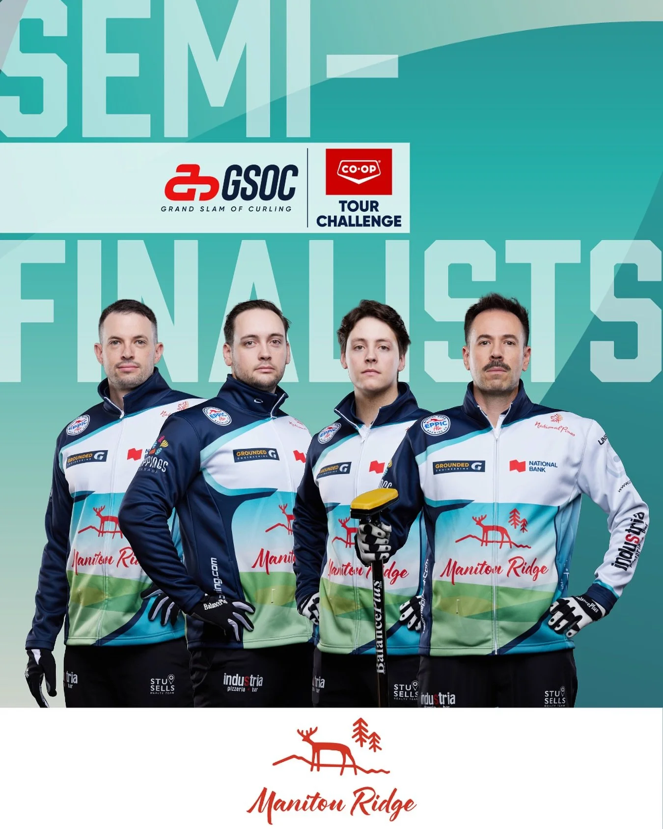 Semi-finalists at the GSOC CO-OP Tour Challenge! 🥌
A solid week here in Nisku, AB &mdash; big thanks to the organizers and GSOC staff for hosting such a great event.
We appreciate all our amazing fans and sponsors for the continued support. 💙

#Tea