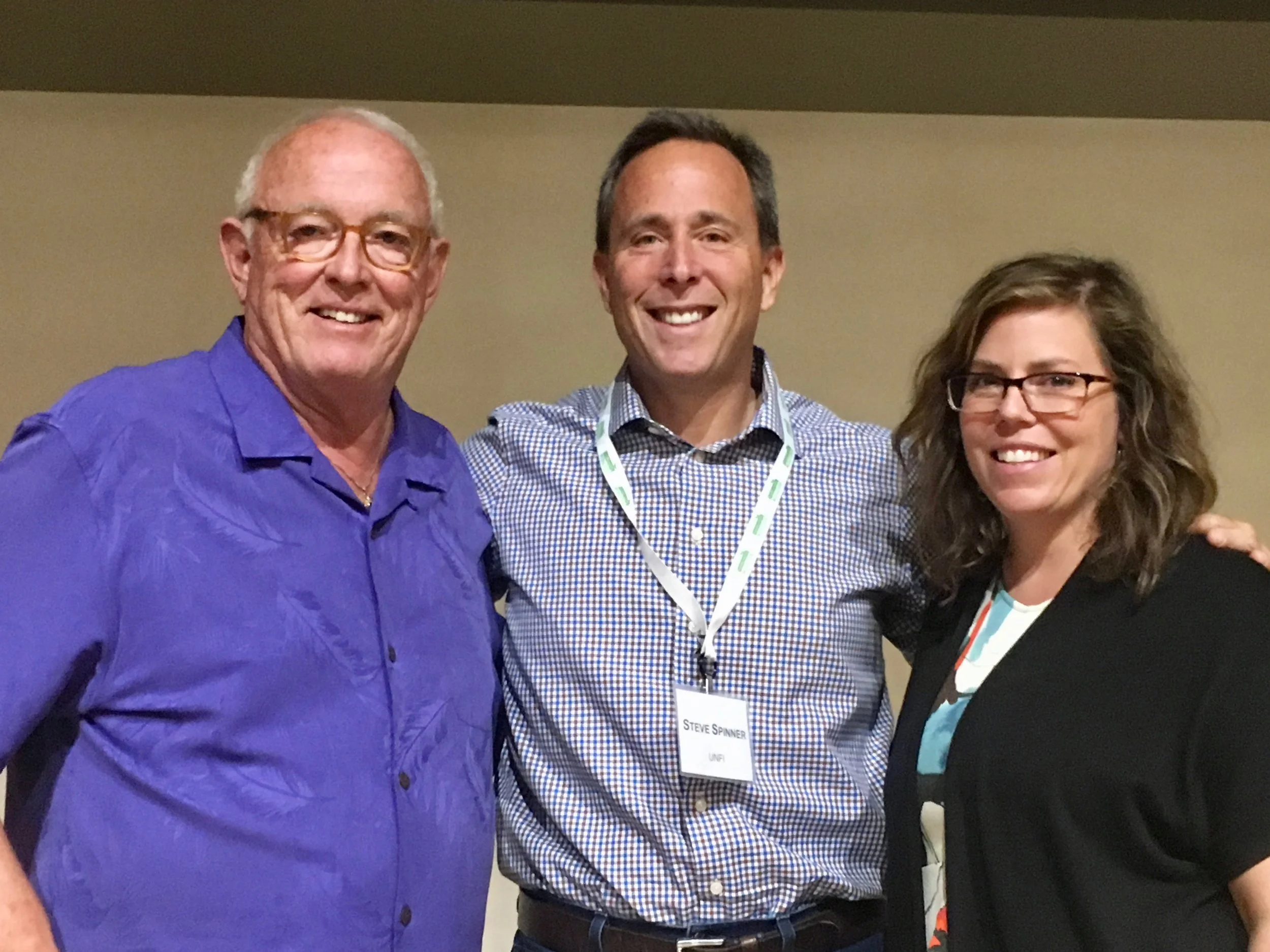 From left: Mark Retzloff, Cofounder, Alfalfa’s Market; UNFI Chair Steve Spinner; and Carlotta Mast, SVP of Content, New Hope Network, and President, Naturally Boulder. Photo by Compass Natural 