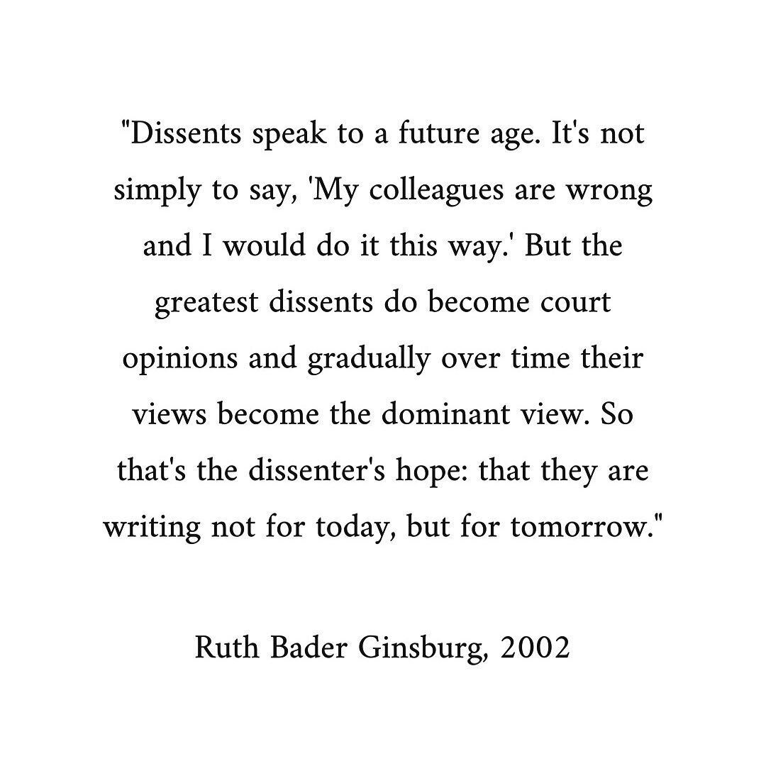 Thank you, RBG, for always working for our future.