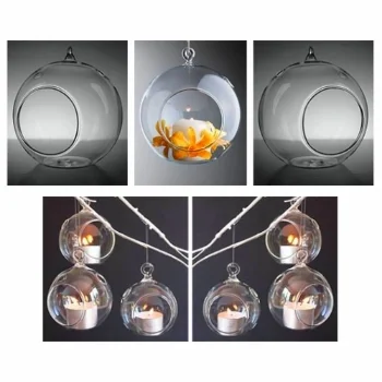 Glass Ball Candle Holders