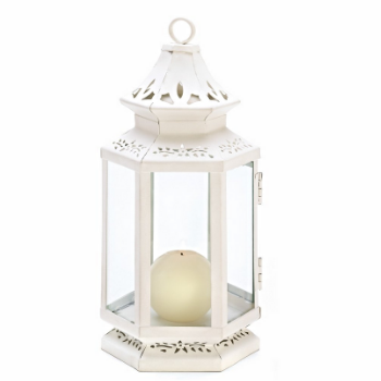 White Lantern Candleholder
