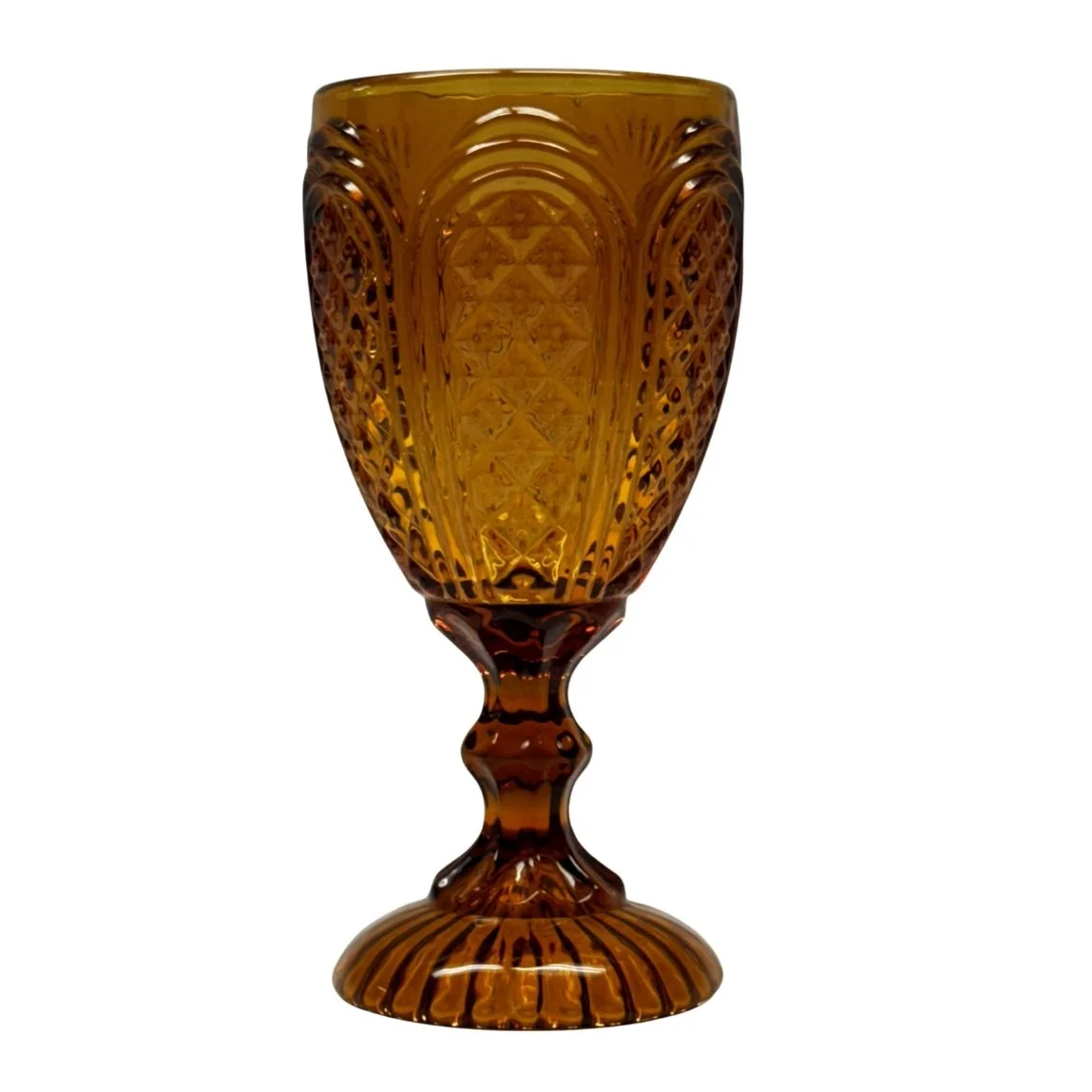 Amber Water Goblets 
