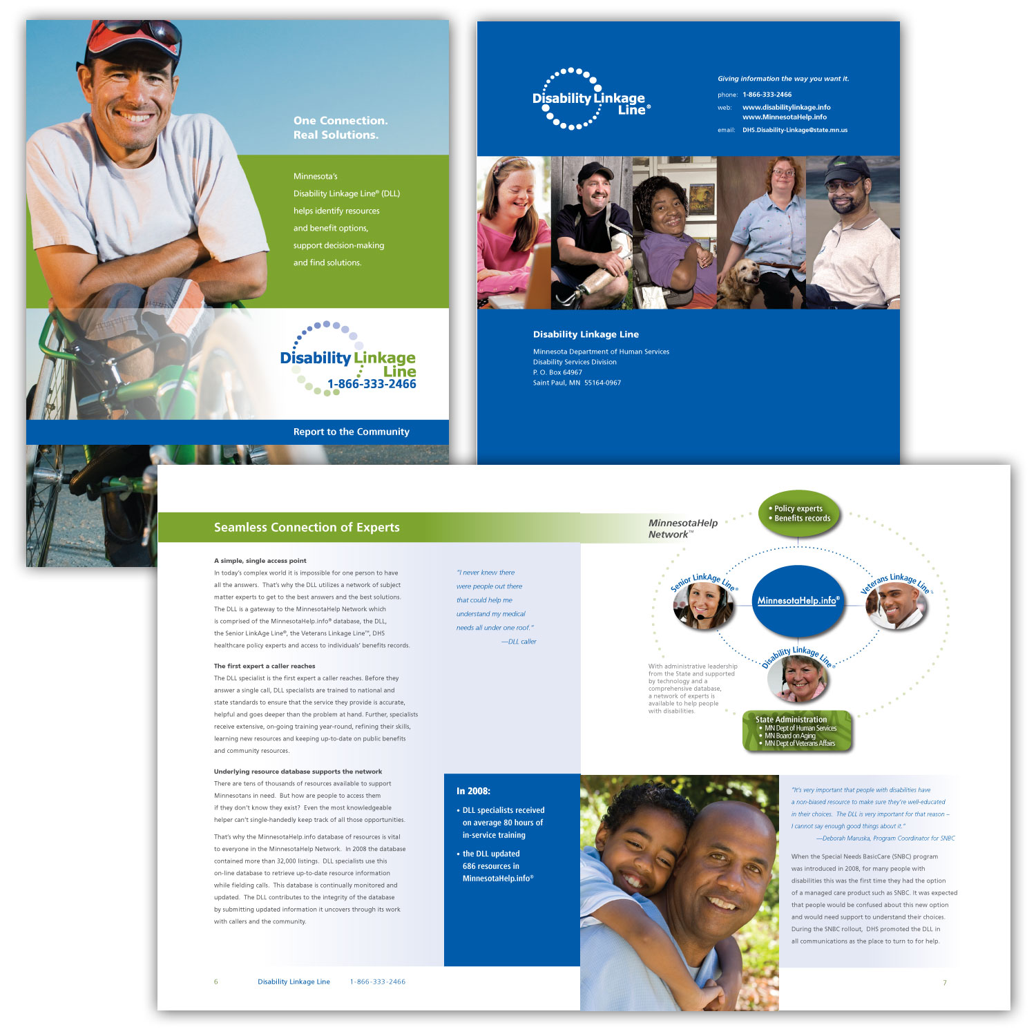   One Connection. Real Solutions.   Seth Levin &amp; Associates Disability Linkage Line     This information booklet describes how Minnesota’s Disability Linkage Line is a one-stop connection to find whatever is needed for a person’s situation. These