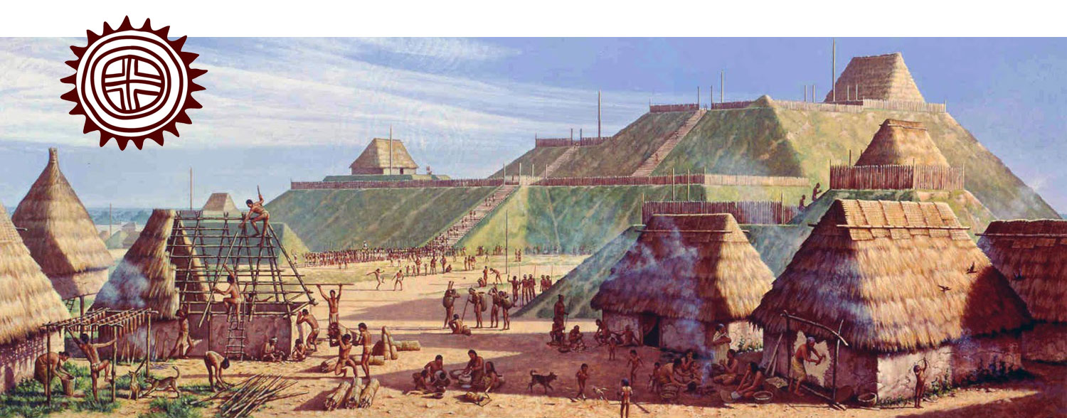  From 900 to 1300 AD, Cahokia was the trading and cultural center of North America. It was a city of about 20,000 people, larger than the city of London at that time. Its people traded goods and materials across the continent, and built monumental mo