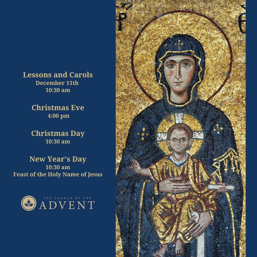 Join us as we celebrate the upcoming seasons of Advent and Christmas! For more information, please visit us at http://ow.ly/aUb250LFUbx
.
.
.
.
.
.
.
.
.
.
#liturgicalcalendar #anglicannewyear #advent #christmas #lessonsandcarols #lightenourdarkness