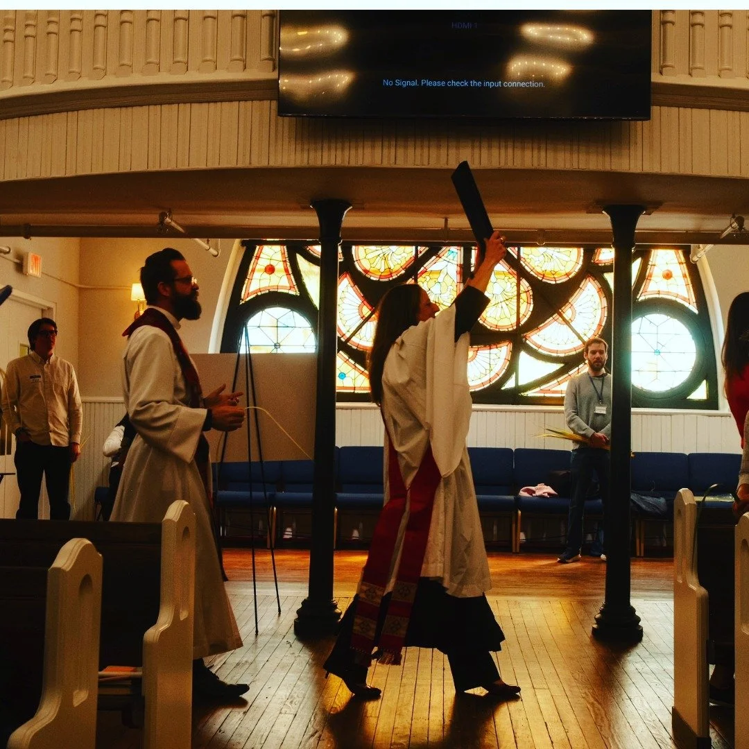 Palm Sunday celebrated in our new church home! Praising the Lord.