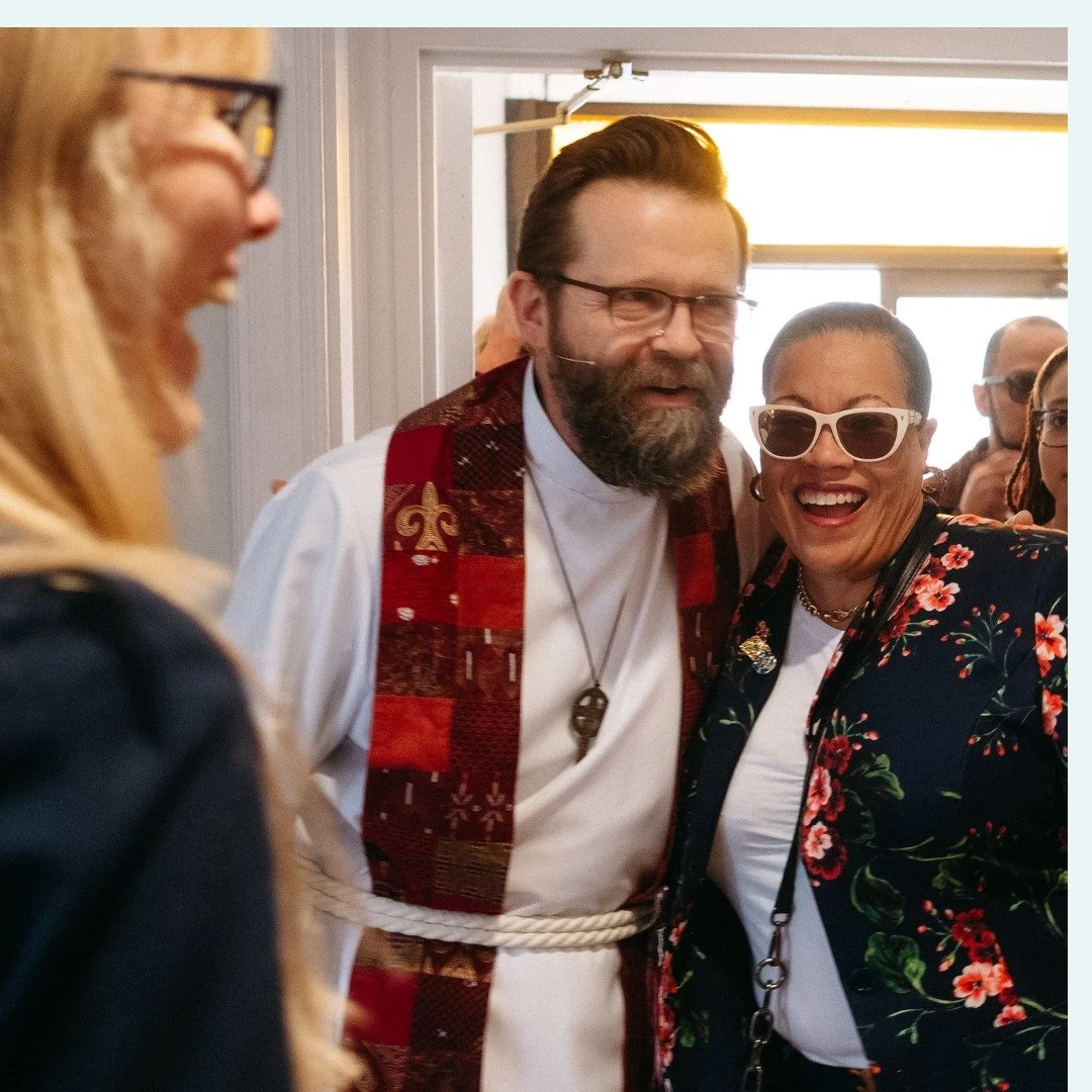 So glad to welcome our fab architect Jen from Michael Graves to the lovely church she designed for us ❤️