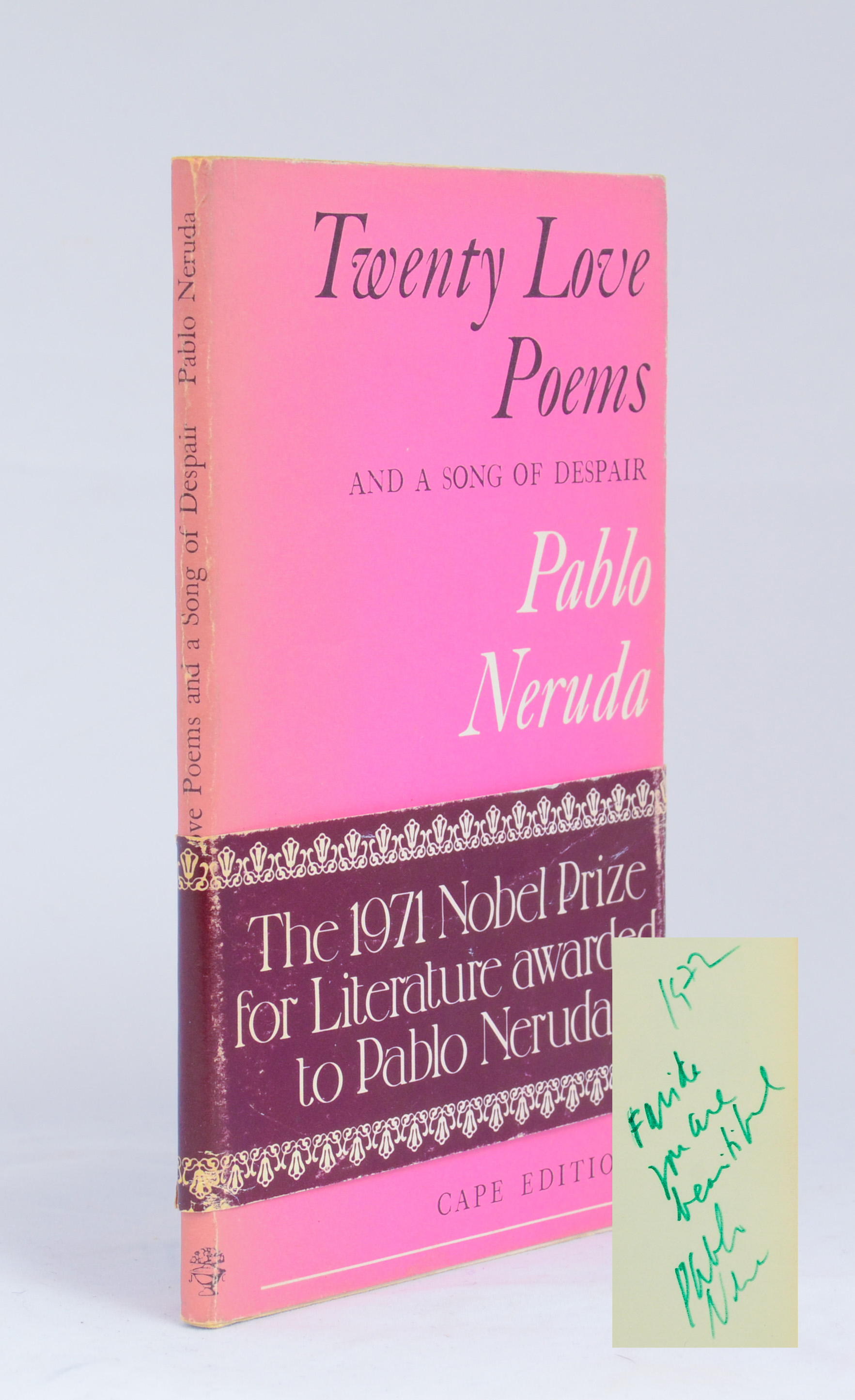 Neruda. Twenty Love Poems. Inscribed