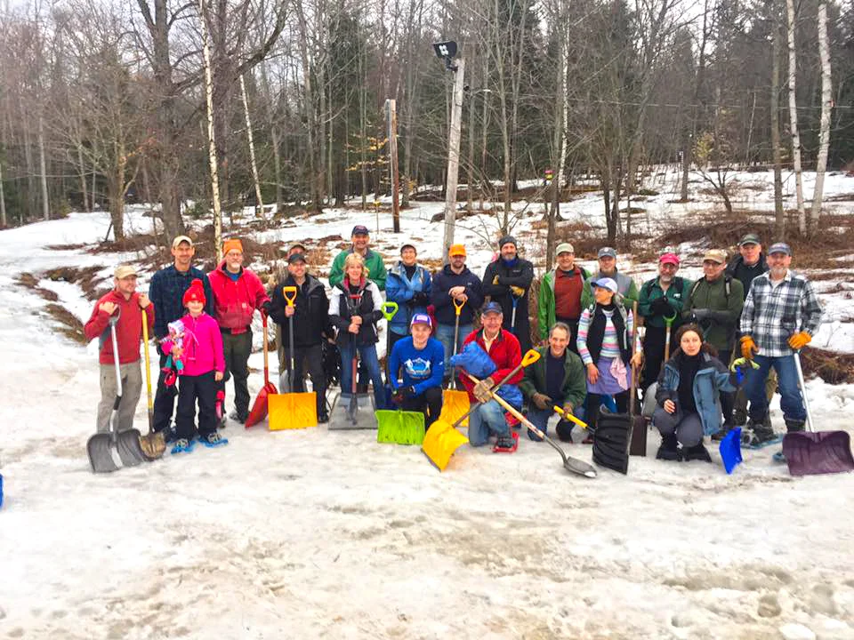 ■ Just some of the Dewey Mountain snow shovel volunteers.