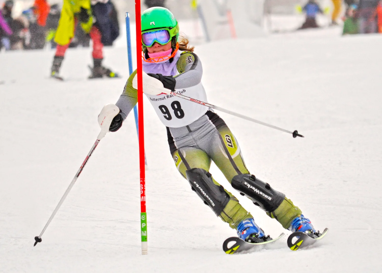 Ruby skiing slalom at Ski Butternut, January 8. Beignyreih Person