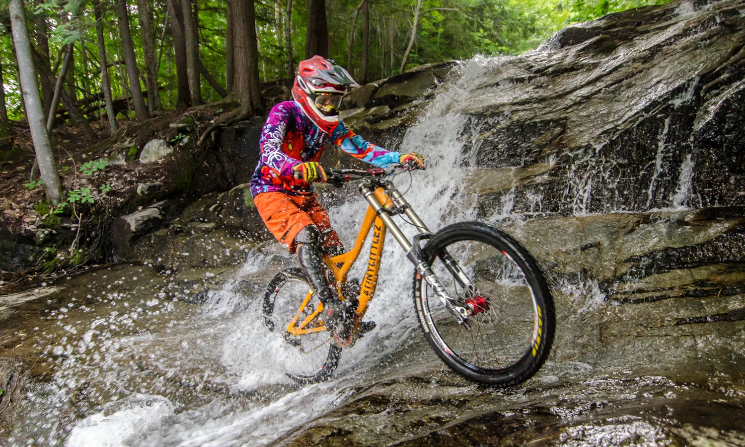 Henry Lopez at the Stag Brook crossing on Trail #5 (aka: The Judge). Vasily Bragin