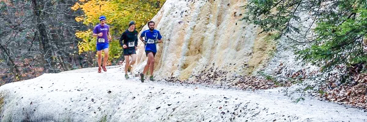 Along the Geyser Creek trail at the Fall Back 5K.