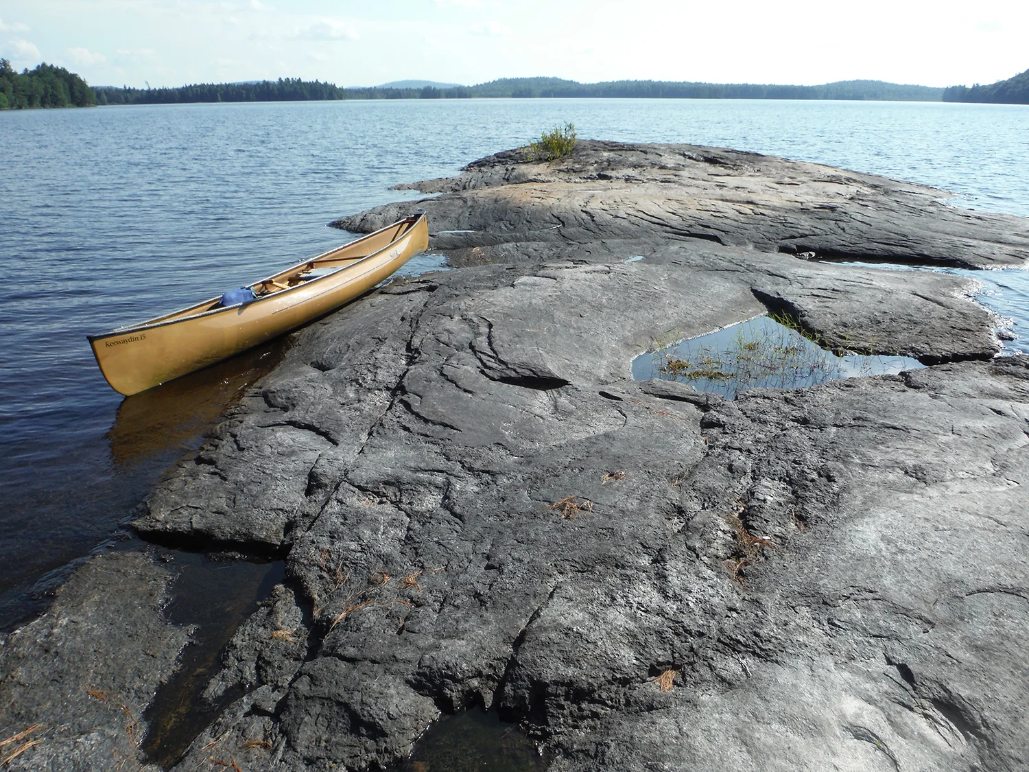 A rocky peninsula on the east shore. Rich Macha