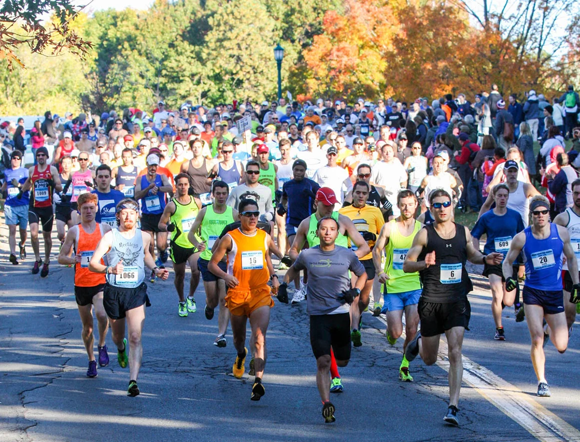 Start of the 2016 Mohawk Hudson River Marathon. Bill Meehan