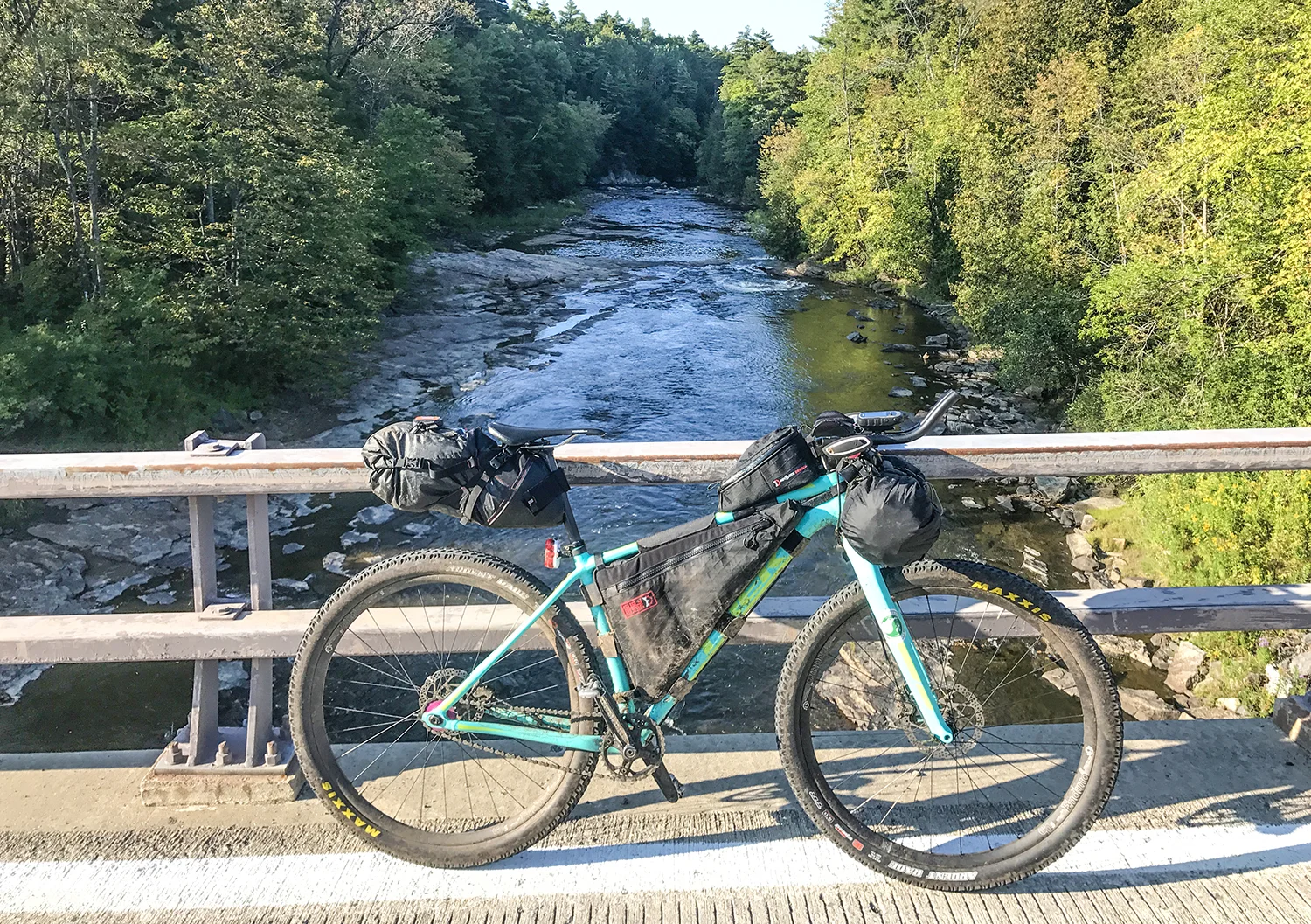 Bike setup in Essex, during The Adirondack Trail Ride.