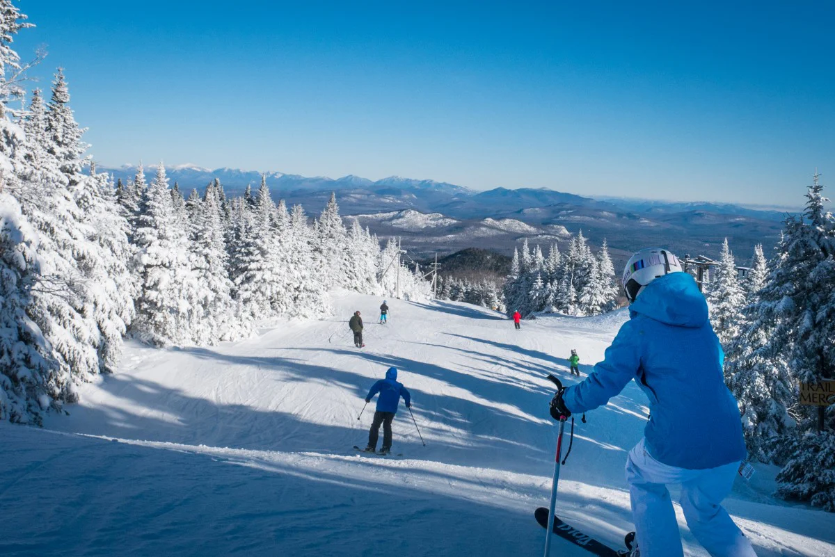 Skiing trails and enjoying views from the summit of Gore. ORDA