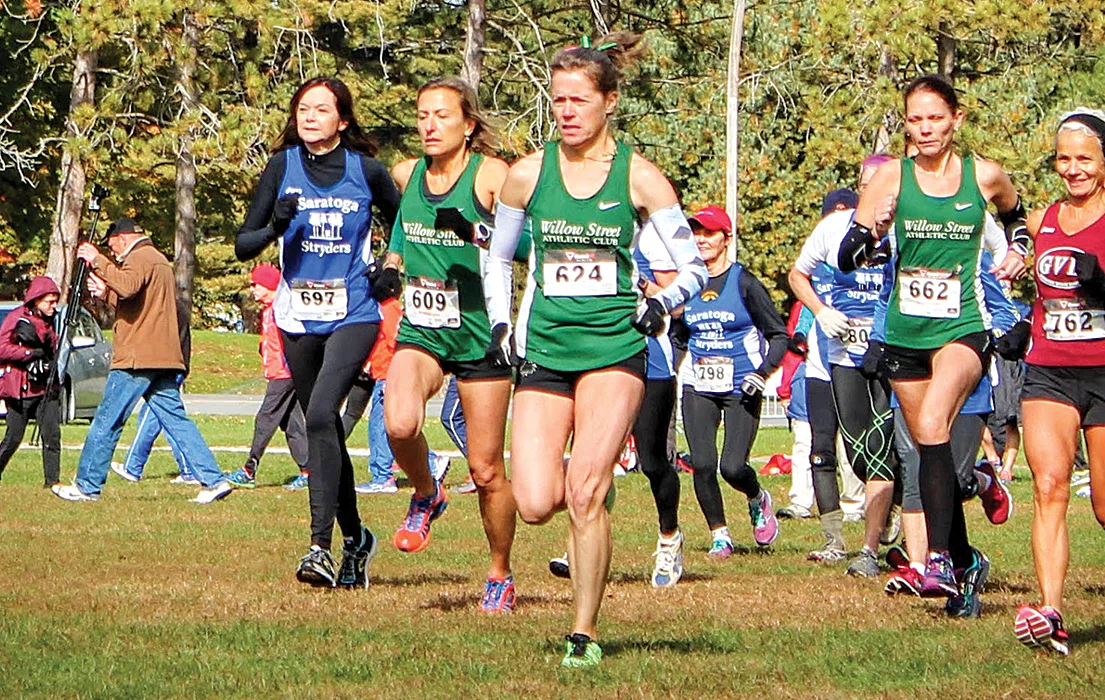 Start of the 2017 Saratoga Cross Country Classic 5K race. Shelly Binsfeld