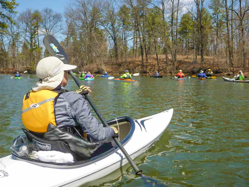 A Capital District Kayakers outing on April 21 at Rensselaer Lake in Albany. Alan Mapes