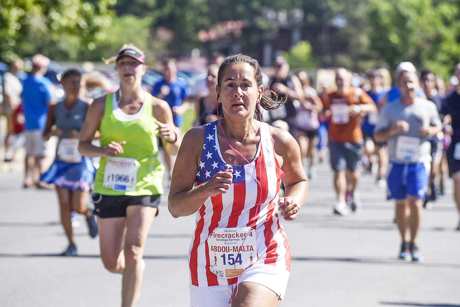 Renee Abdou-Malta of Feura Bush at the Firecracker 4 in Saratoga Springs on July 4, 2017. Erica Miller/The Daily Gazette