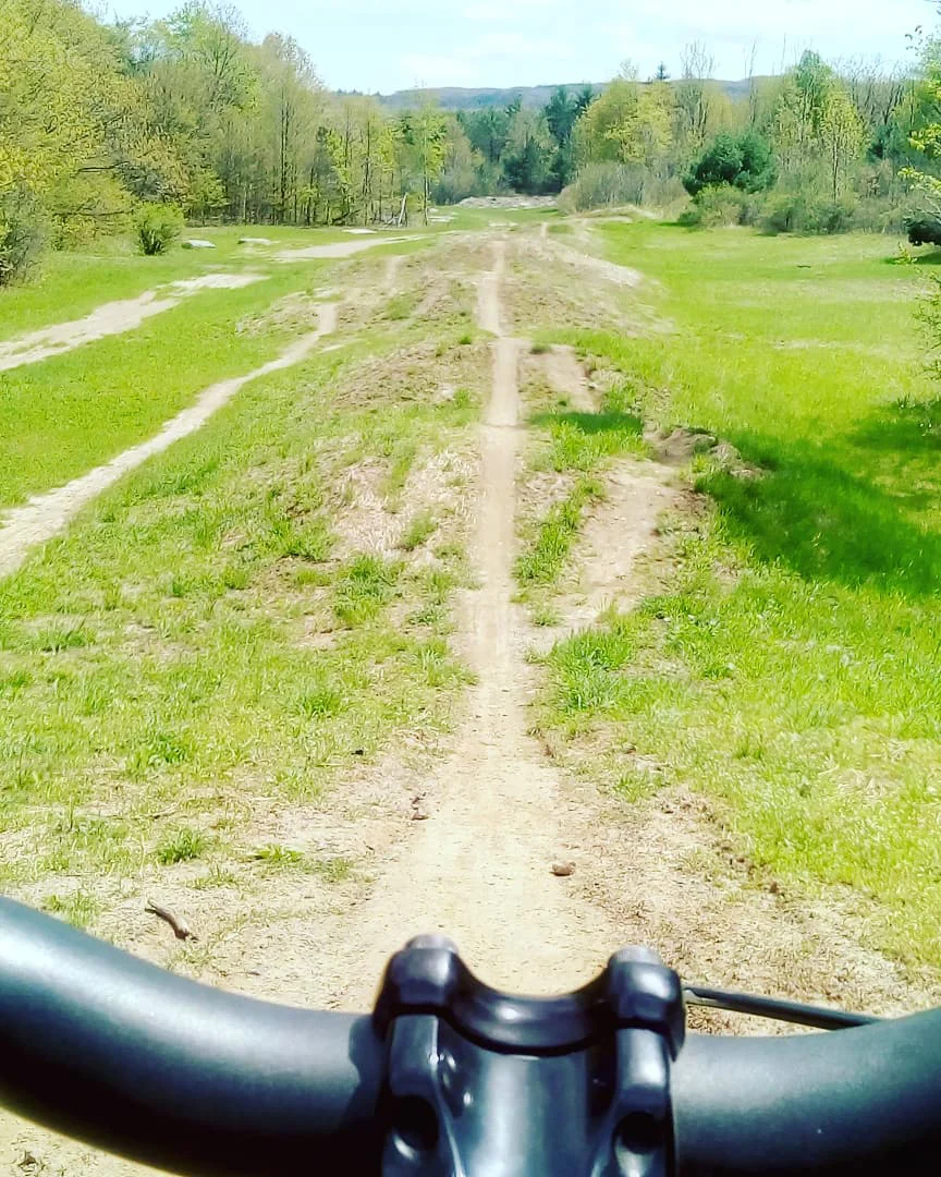Author's view of the dirt jump line in Thacher State Park. Jim MacNaughton