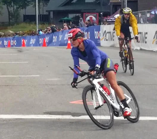 Bike and run at the 2018 Ironman 70.3 Lake Placid.