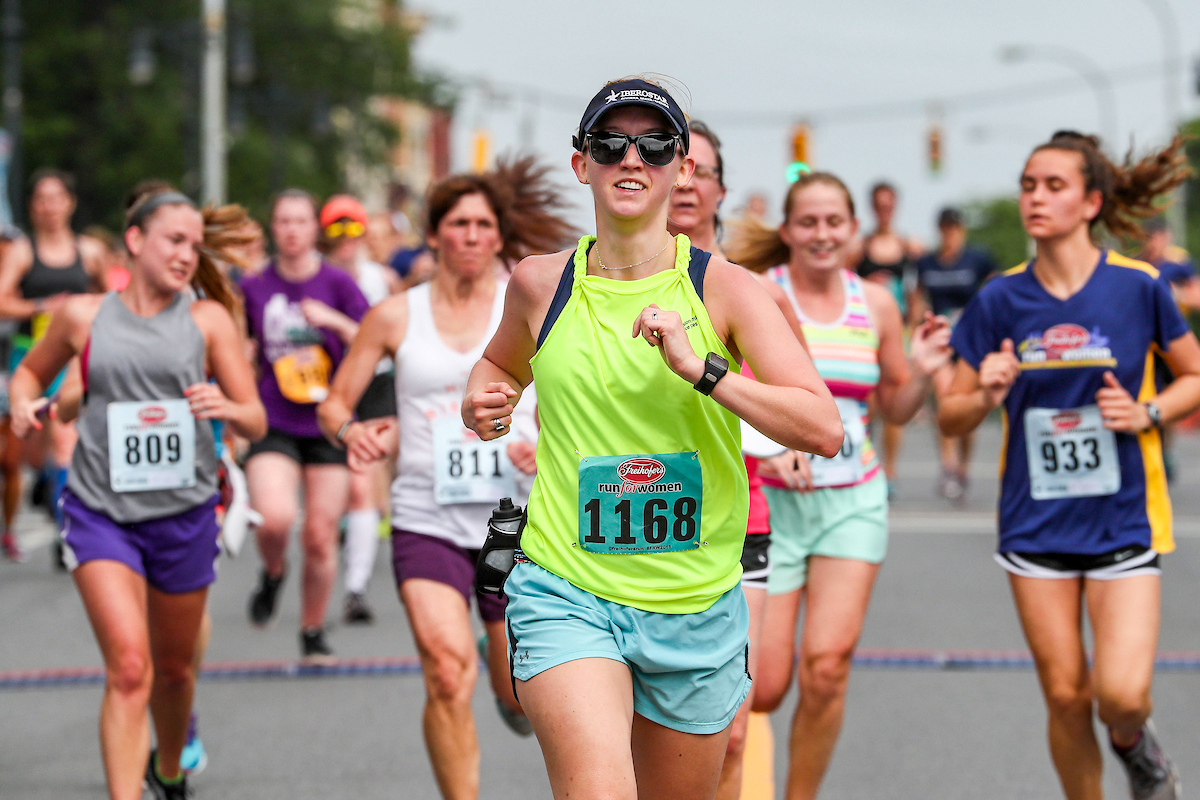 Happy runners at 2018 Freihofer’s Run. Kevin Morris/Times Union